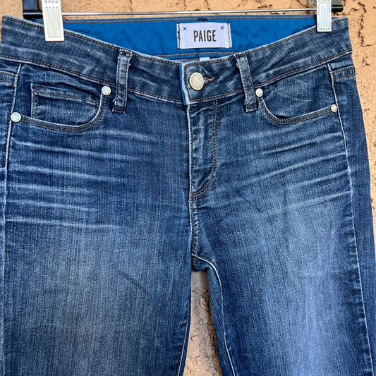 Paige "Jenna" Skyline Skinny Jeans Size 27 Dark Wash Denim Stretch Ankle