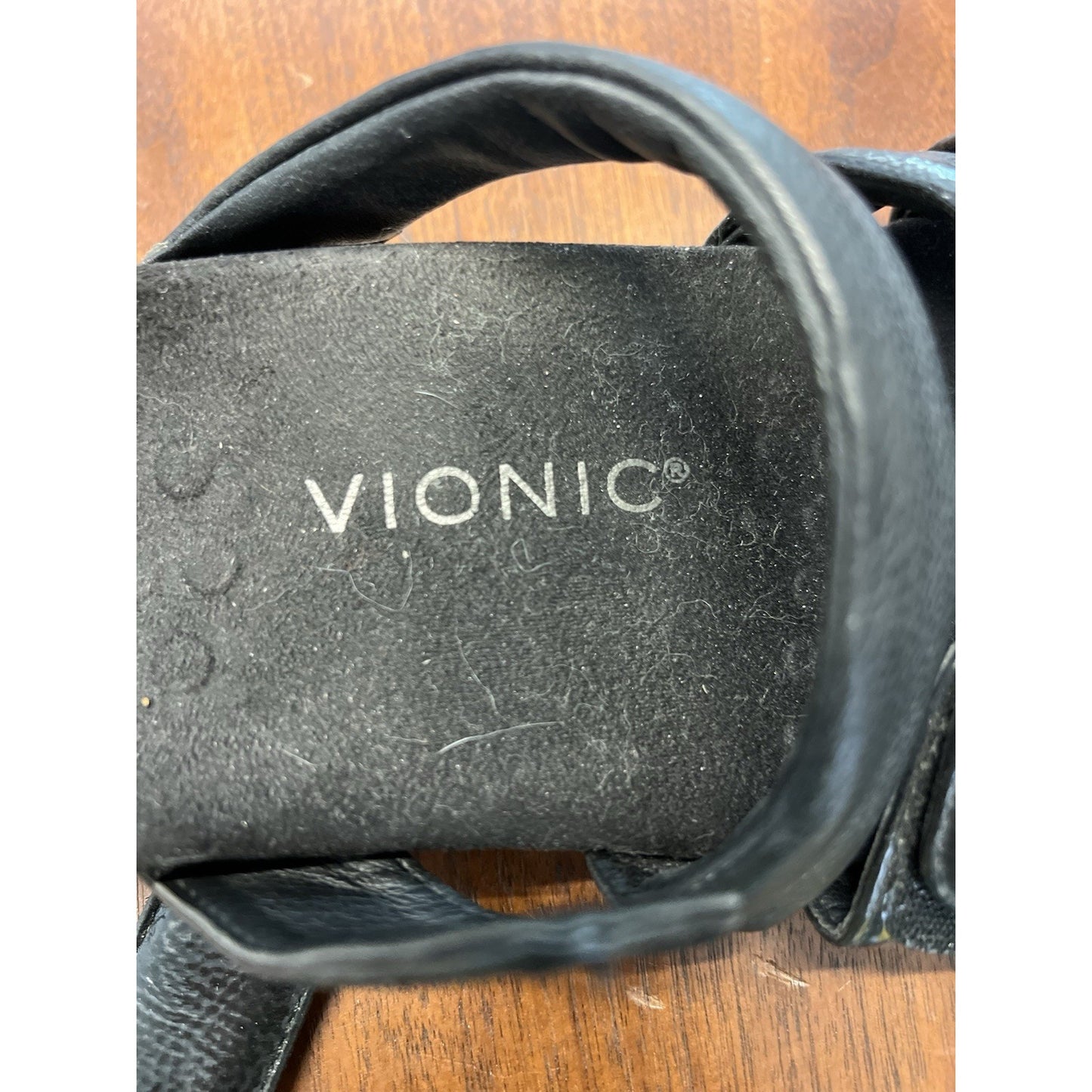 Vionic Hadlie Black Slide Sandals Women’s Size 6 Arch Support Adjustable Straps