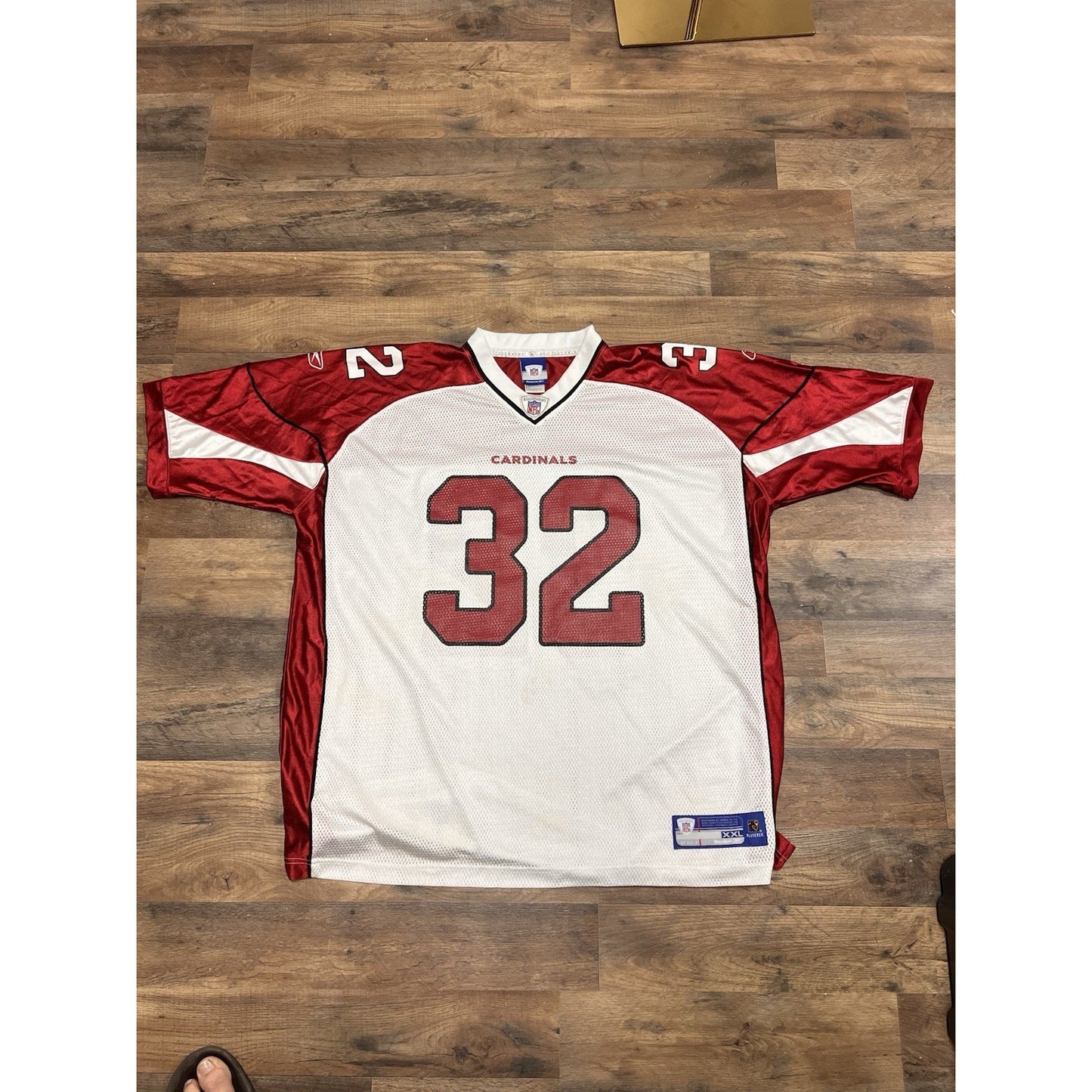 Vintage Reebok Arizona Cardinals Edgerrin James 32 Jersey White NFL Mens 2XL