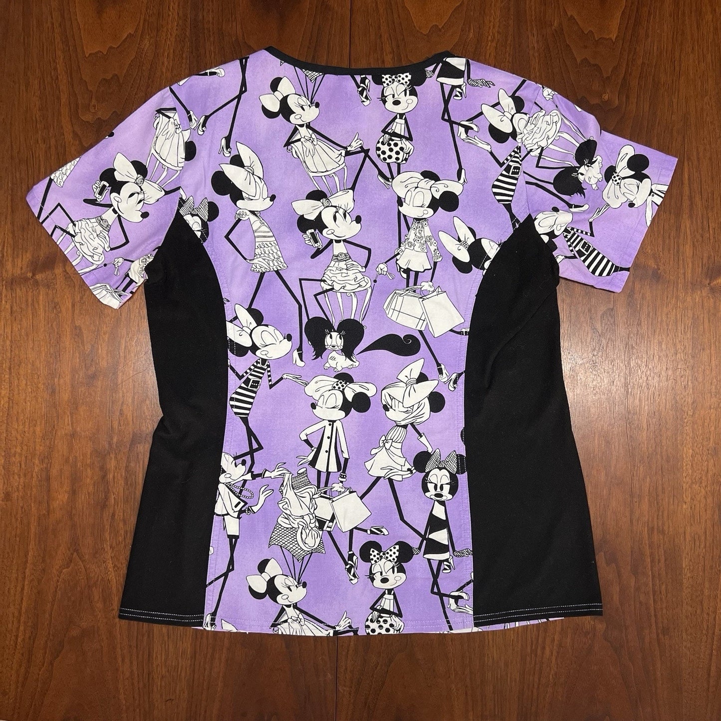 Lot of 4 Disney Scrub Tops Mickey Minnie Mouse Tooniforms Cherokee (S) AOP