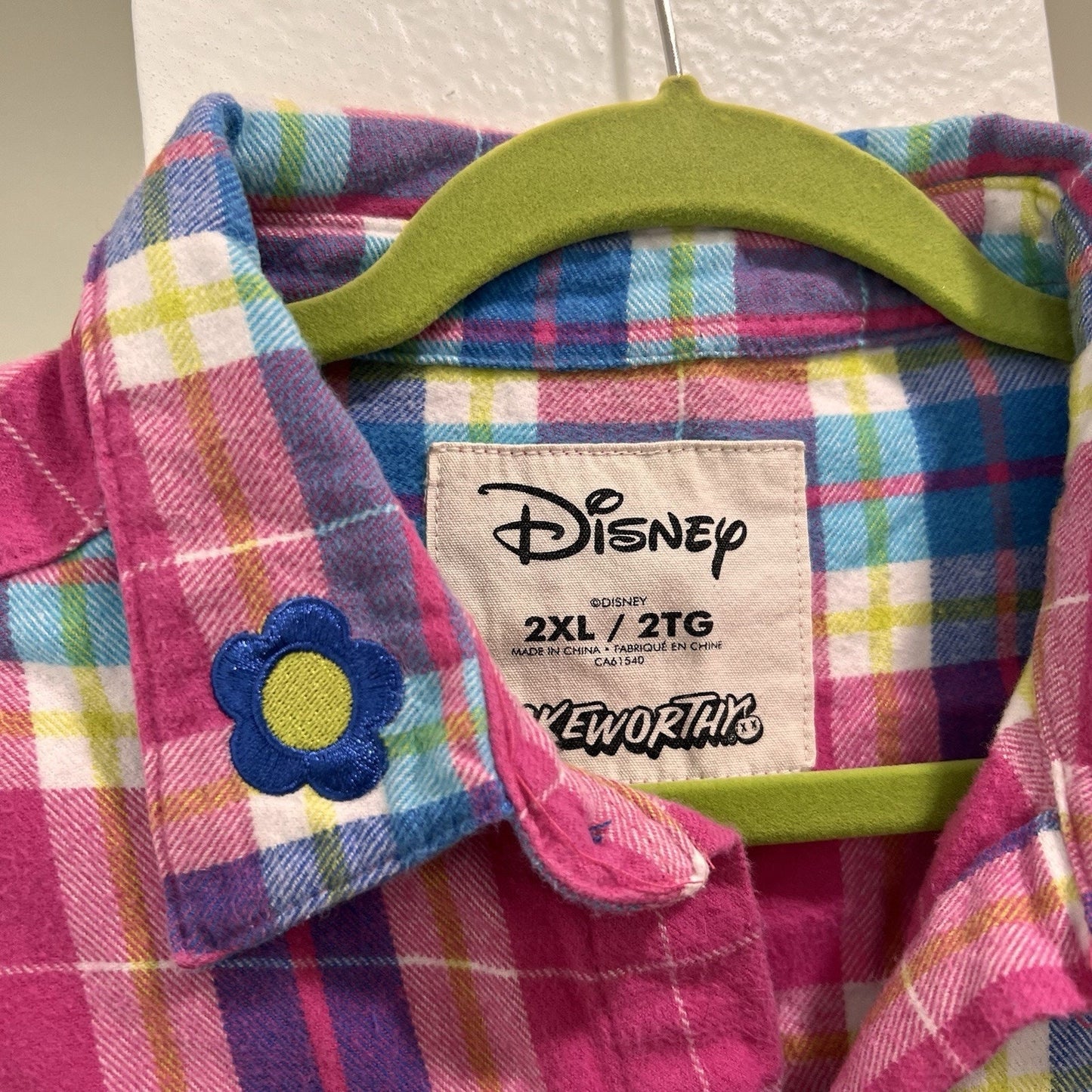 Lizzie McGuire Cakeworthy 2XL Pink Plaid Flannel Outfit Repeater Y2K Icon