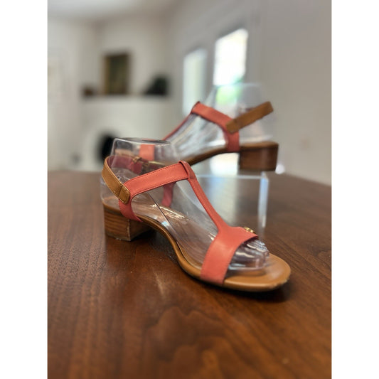 Anne Klein T-strap iFlex Dress Sandal Pink / Coral Women’s Size 7.5