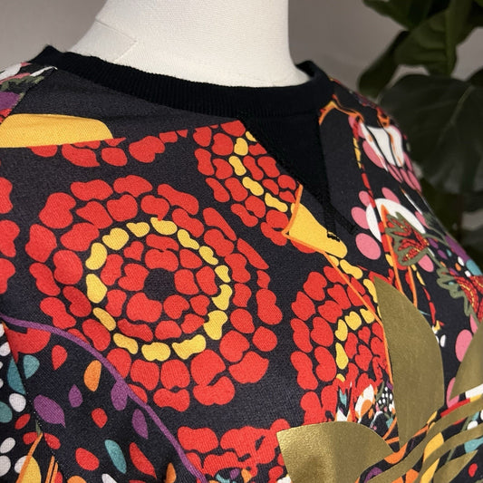RARE Adidas X Farm Rio Maracatu XS Sweater 2014 Floral Gold Retro Streetwear