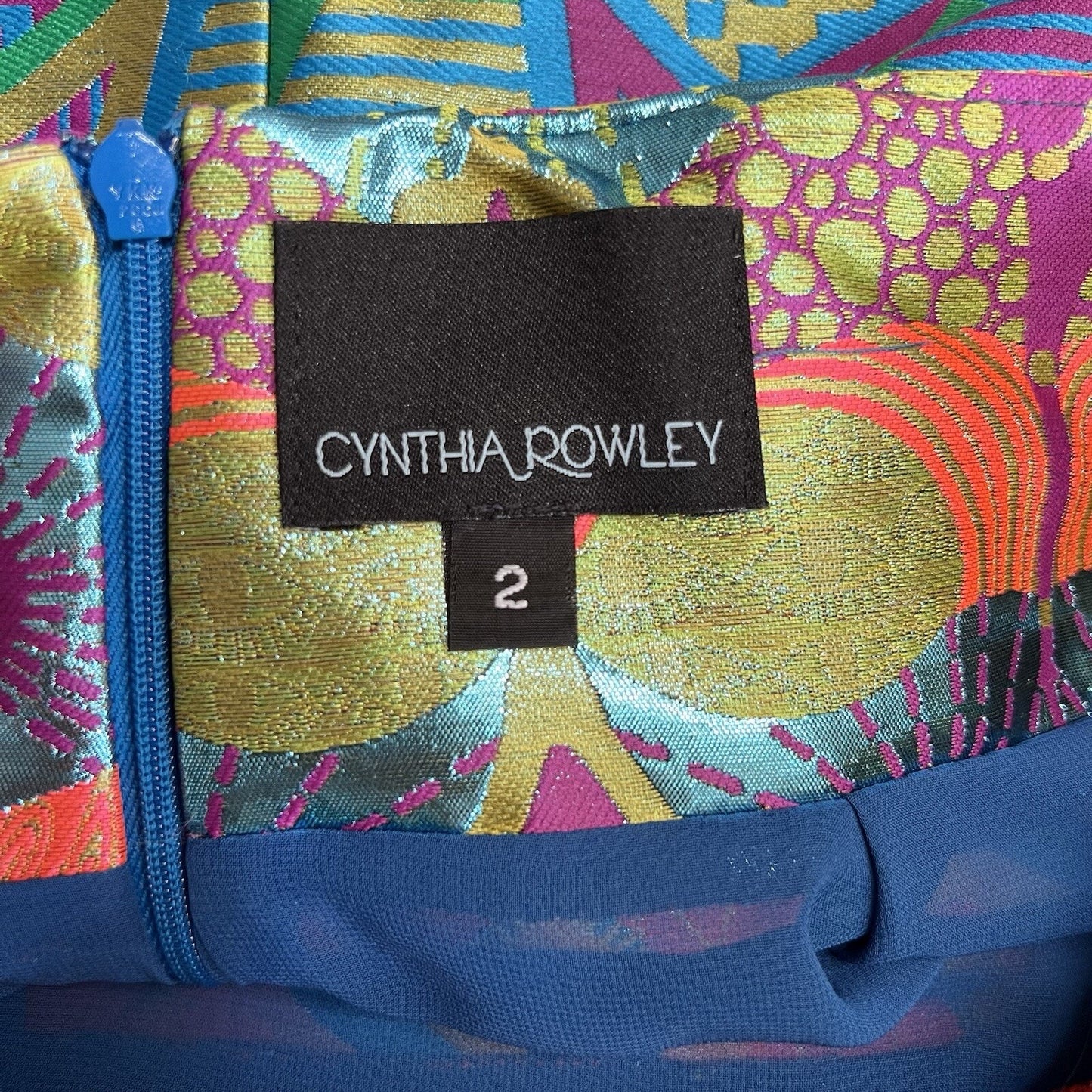 Cynthia Rowley Metallic Neon Brocade Miniskirt Festival Party Designer Barbie