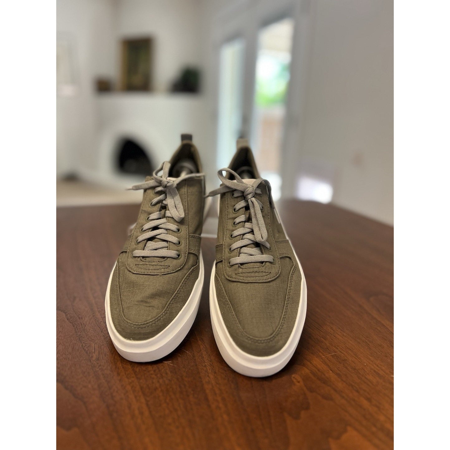 Cole Haan Grandpro Rally Shoes Grey Canvas Court Sneakers Mens US Size 8.5