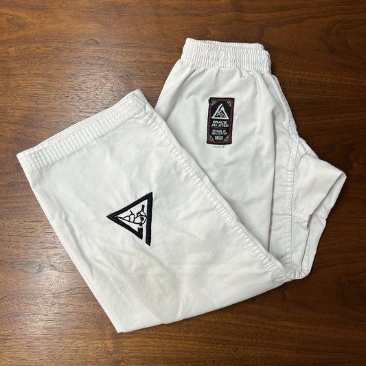 Gracie Jiu Jitsu White Gi Kimono & Pants Set Child Size 00/120 Kids BJJ Uniform