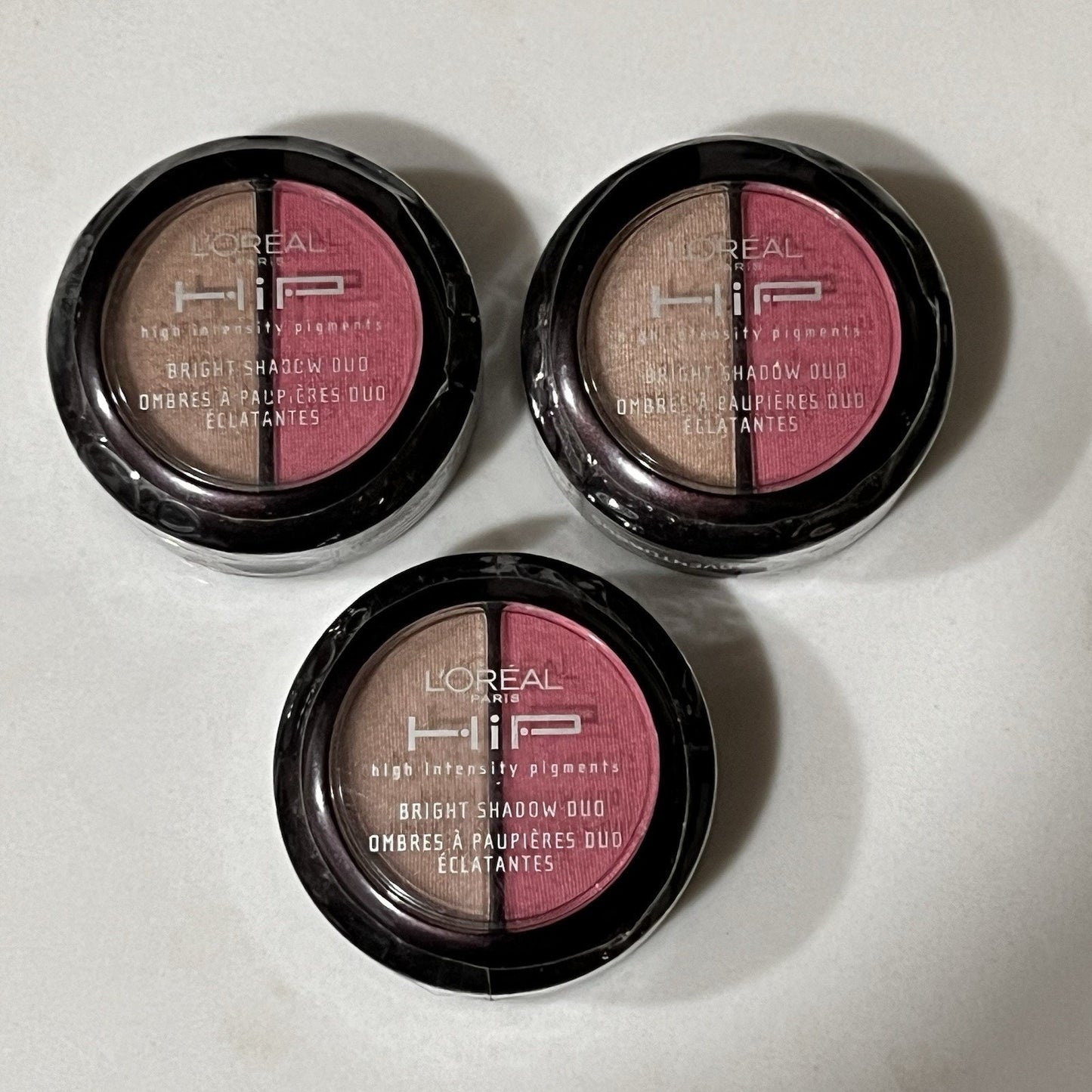 3 x Loreal Paris HIP Eyeshadow Duo 114 Adventurous Bright High Intensity Pigment