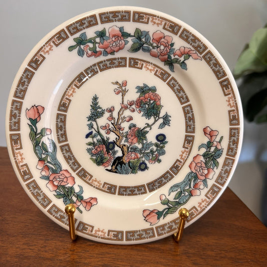1955 Syracuse Restaurant Ware Indian Tree Pink Bread Butter Plate 6-JJ