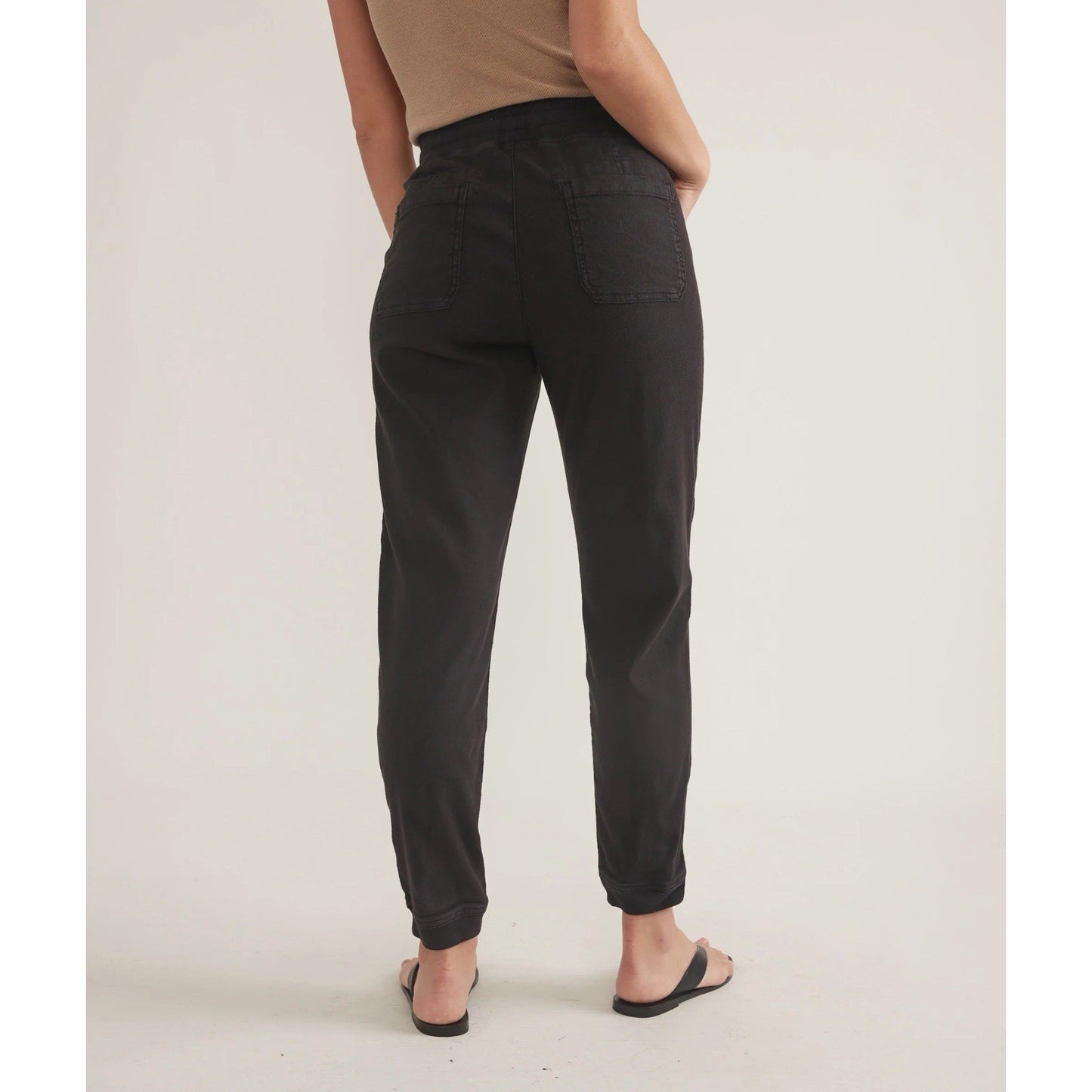 Two Pair Marine Layer (M) Luna Joggers 28” Relaxed Stretch Green Black High Rise