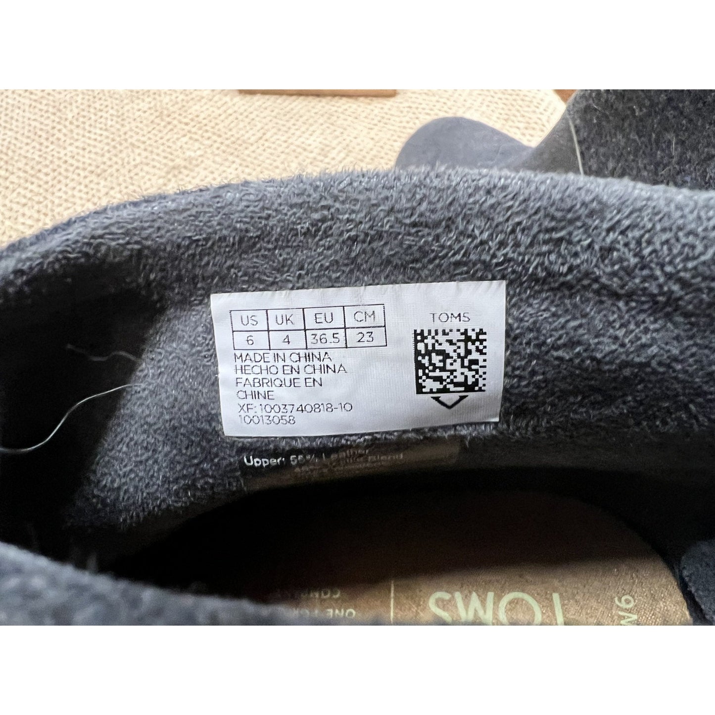 Toms Lacy Bootie Ankle Boot Gray Suede Felt Zipper Women’s Size 6