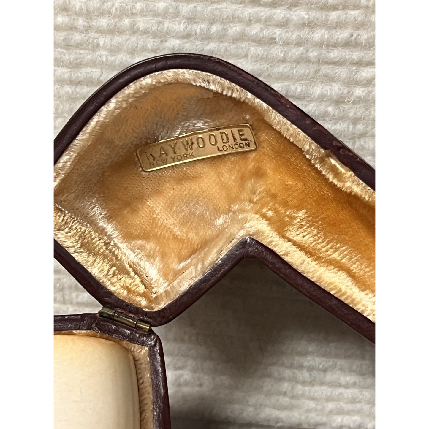 Vintage Kaywoodie Block Meerschaum Estate Pipe & Marriage Case