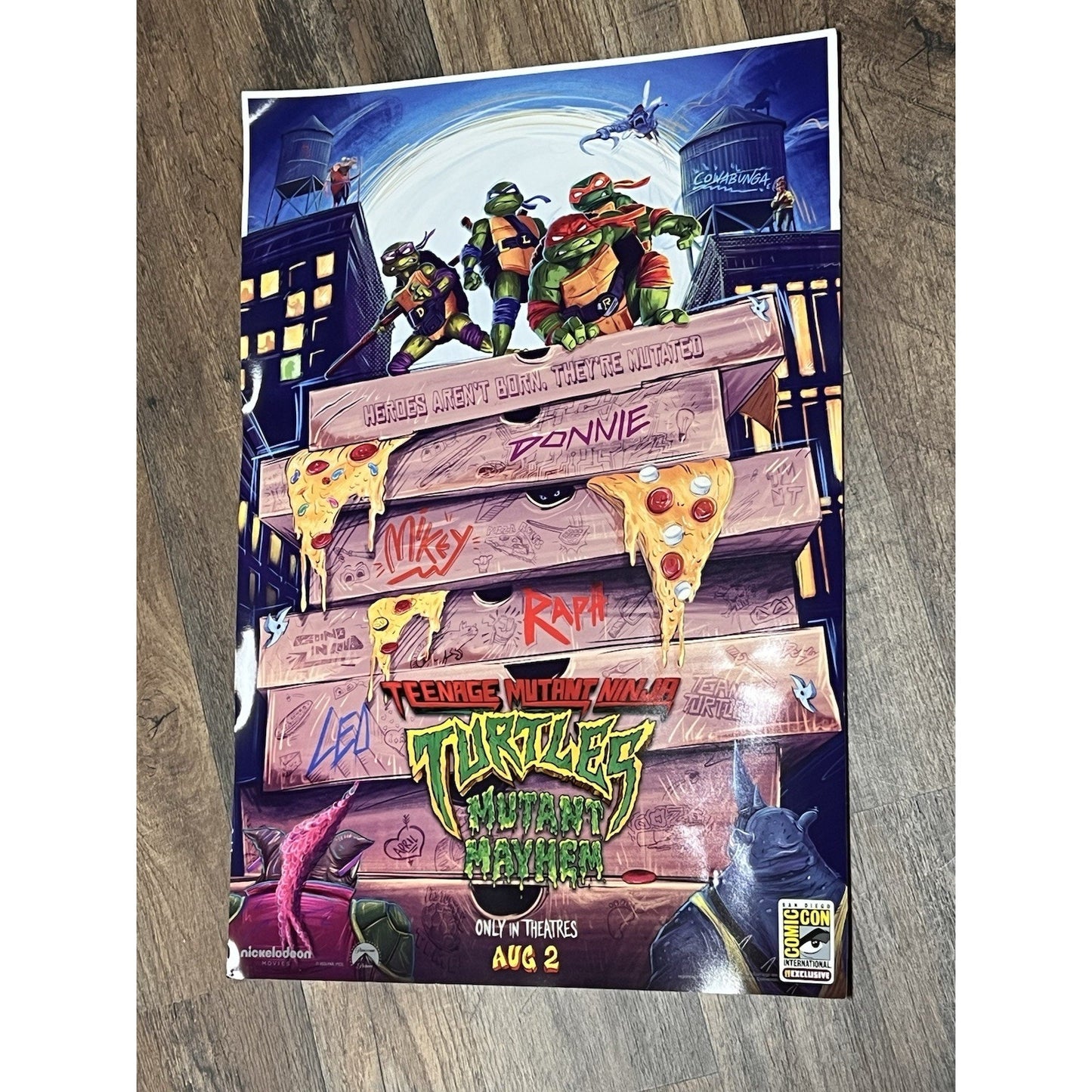 2023 San Diego Comicon Swag Bag Books Pins Movie Poster Movie Mask TMNT