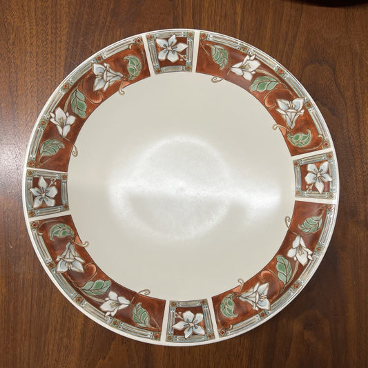 Pfaltzgraff Mission Flower Pasta Serving Bowl 12”