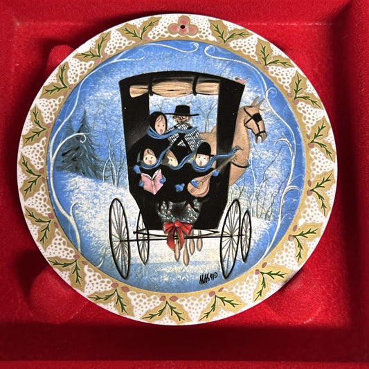 P. Buckley Moss Amish Collection Noel 1991 Christmas Ornament Anna Perenna