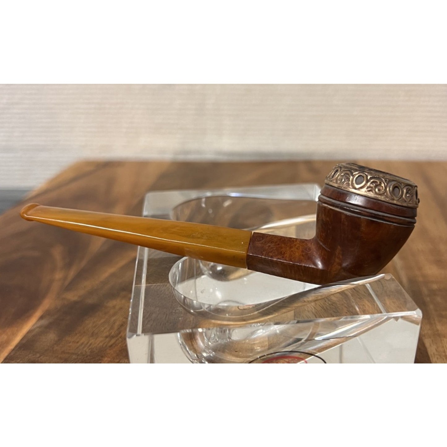 Vintage William Demuth Company Briar Gold Cap 5" Mini Tobacco Pipe