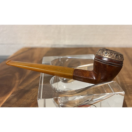 Vintage William Demuth Company Briar Gold Cap 5" Mini Tobacco Pipe