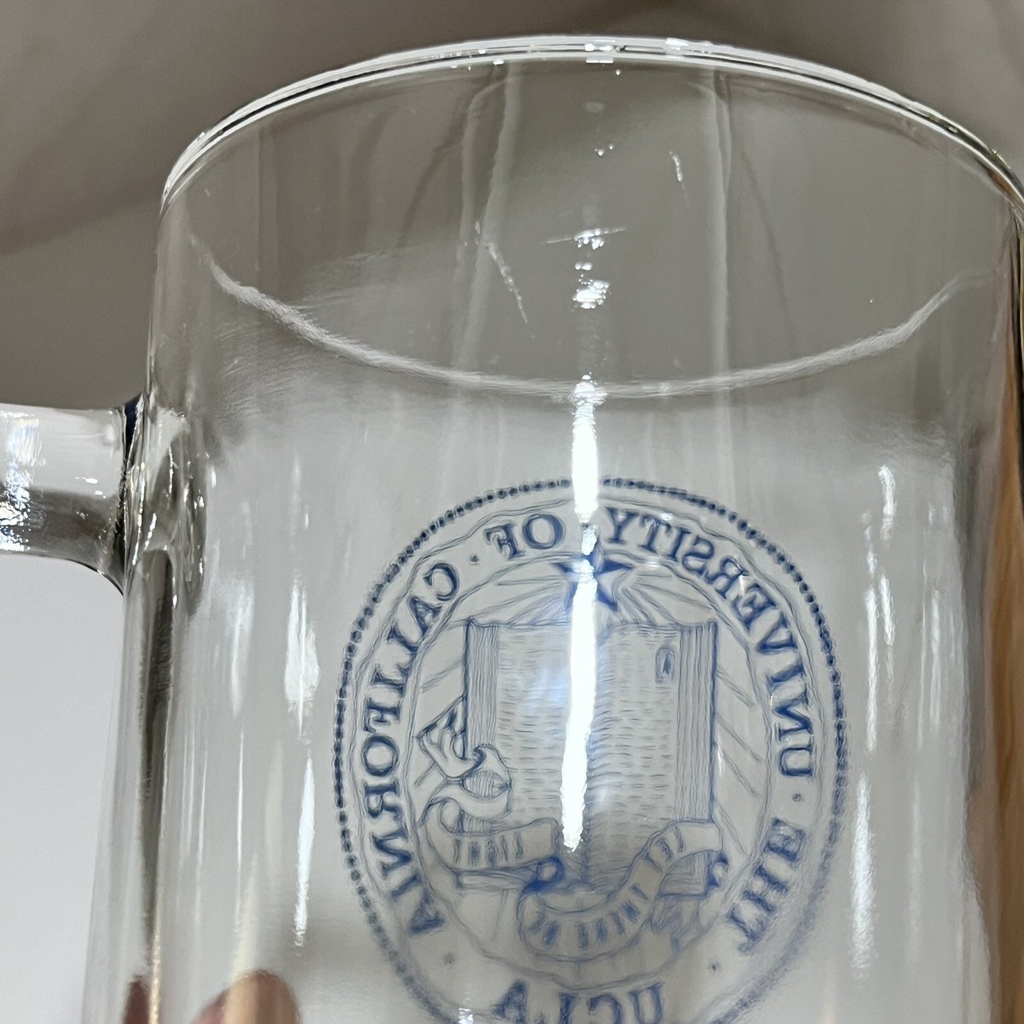 Rare UCLA Beer Stein University of California Alum Collectible College Glass Fan