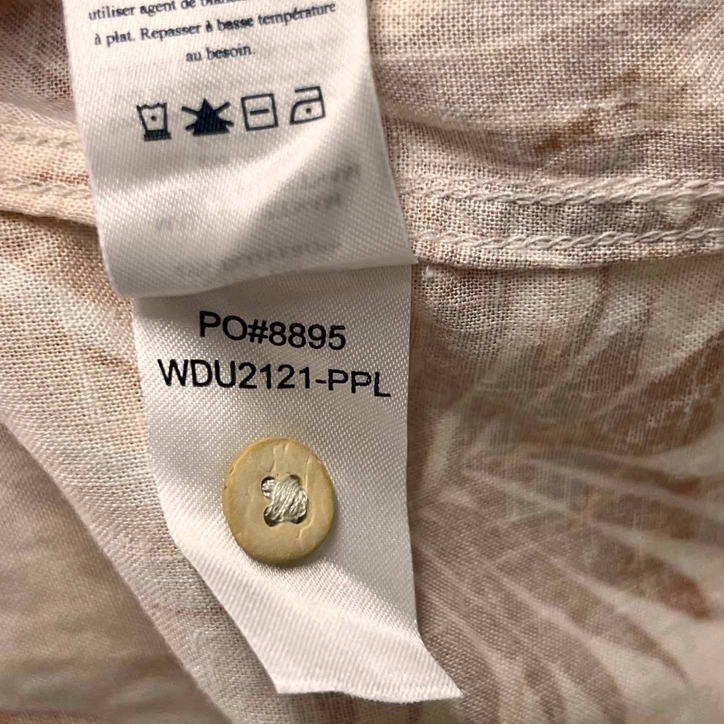 Faherty Women's Linen Blend Gemina Relaxed Shirt Dress XL Beach Tropical Coastal