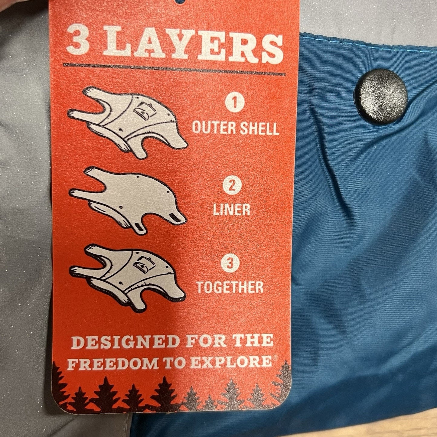 Arcadia Trail (M) Dog Coat Removable Fleece Liner Reflective Water Repel Camping