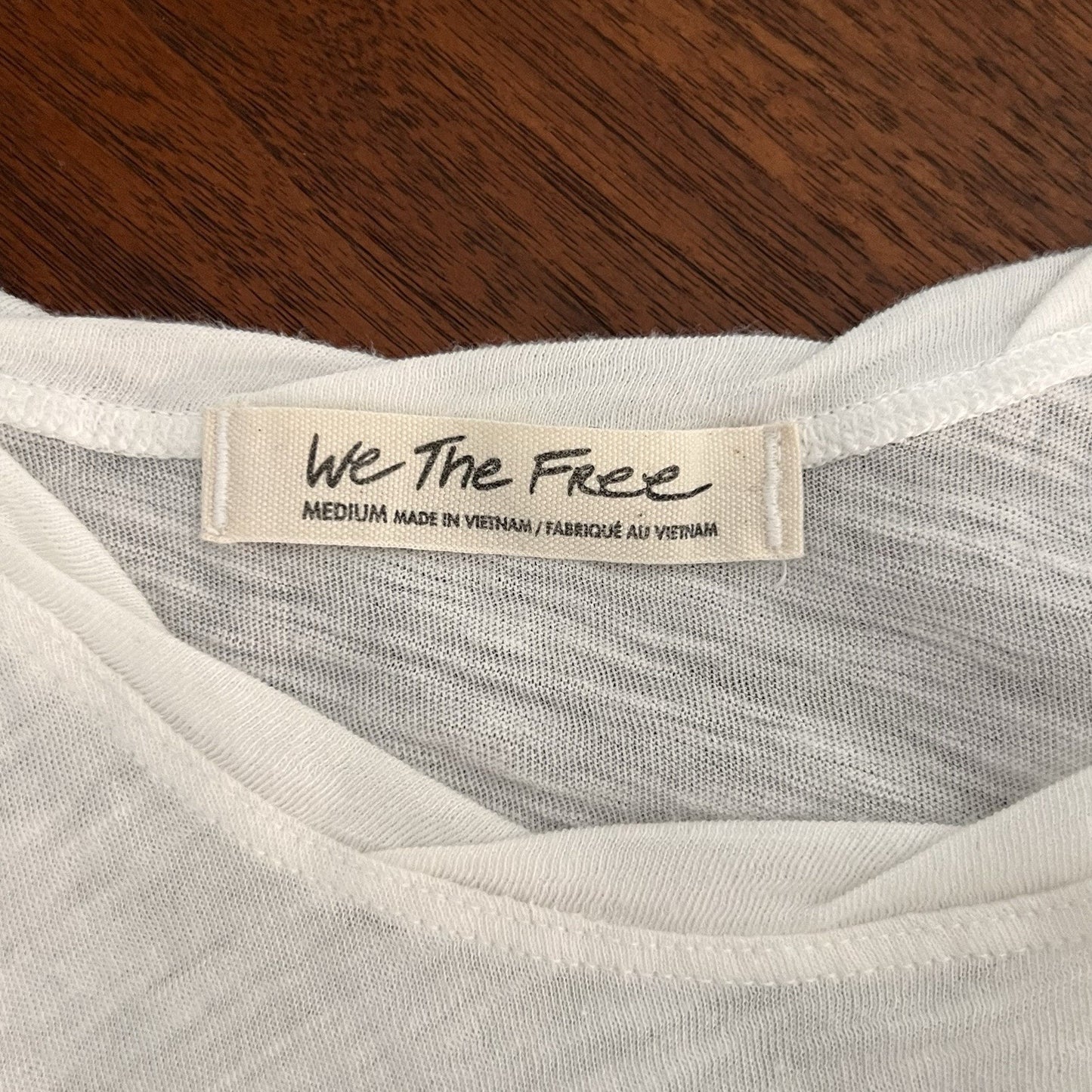 We The Free Tank Top (M) White Sleeveless Flowy Bohemian Oversized Lightweight