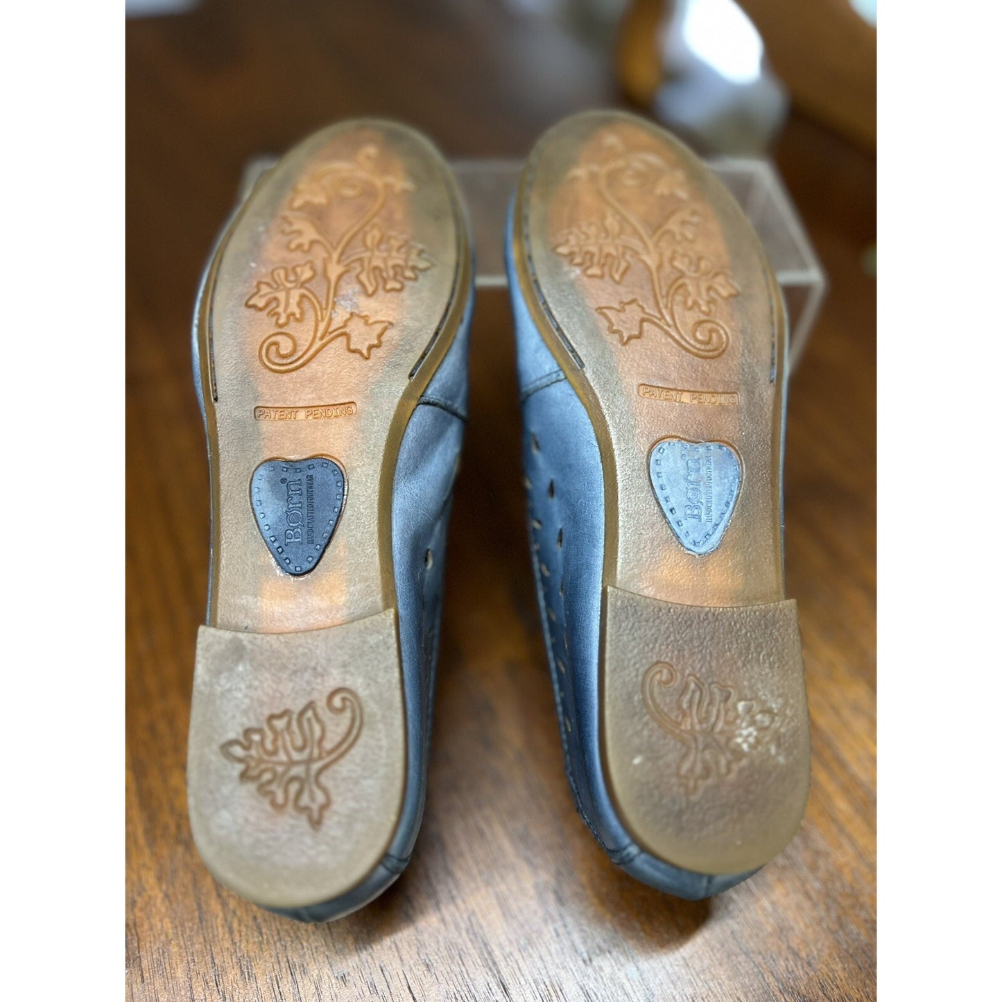 Born Women's Size 6 Shoes Blue Leather Comfort Slip On Loafer