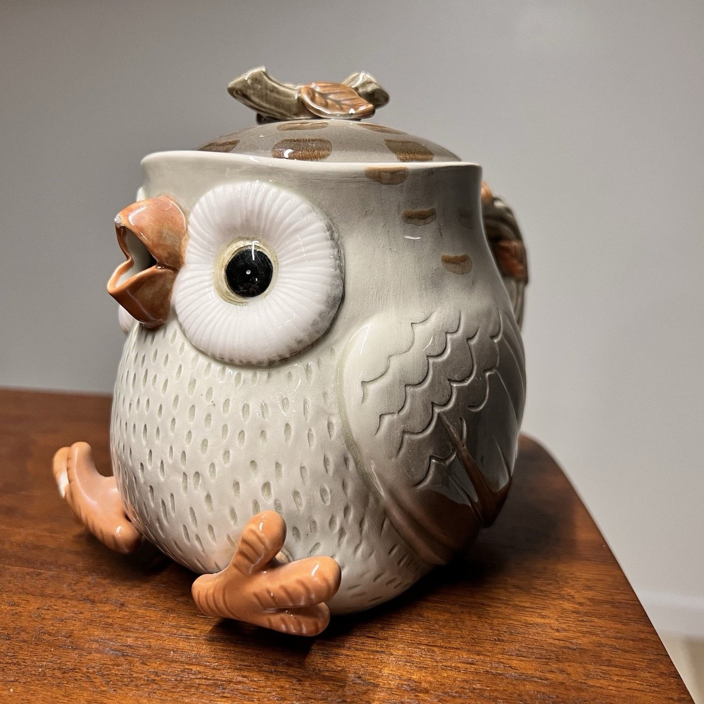 FITZ & FLOYD Owl Tea Pot *imperfect*