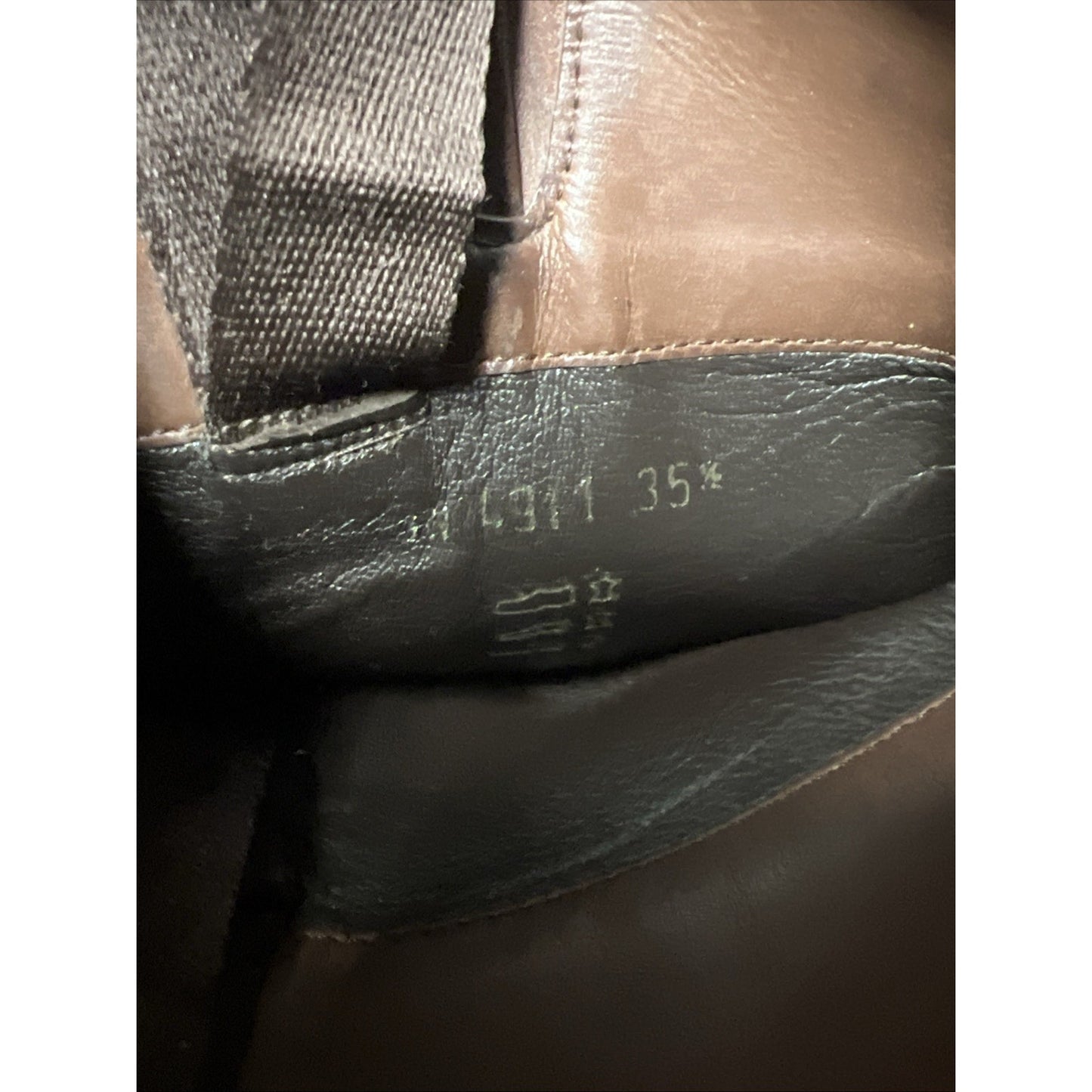 Prada Women’s 4911 Knee High Brown Leather Riding Boots Sz. 5 With Buckles