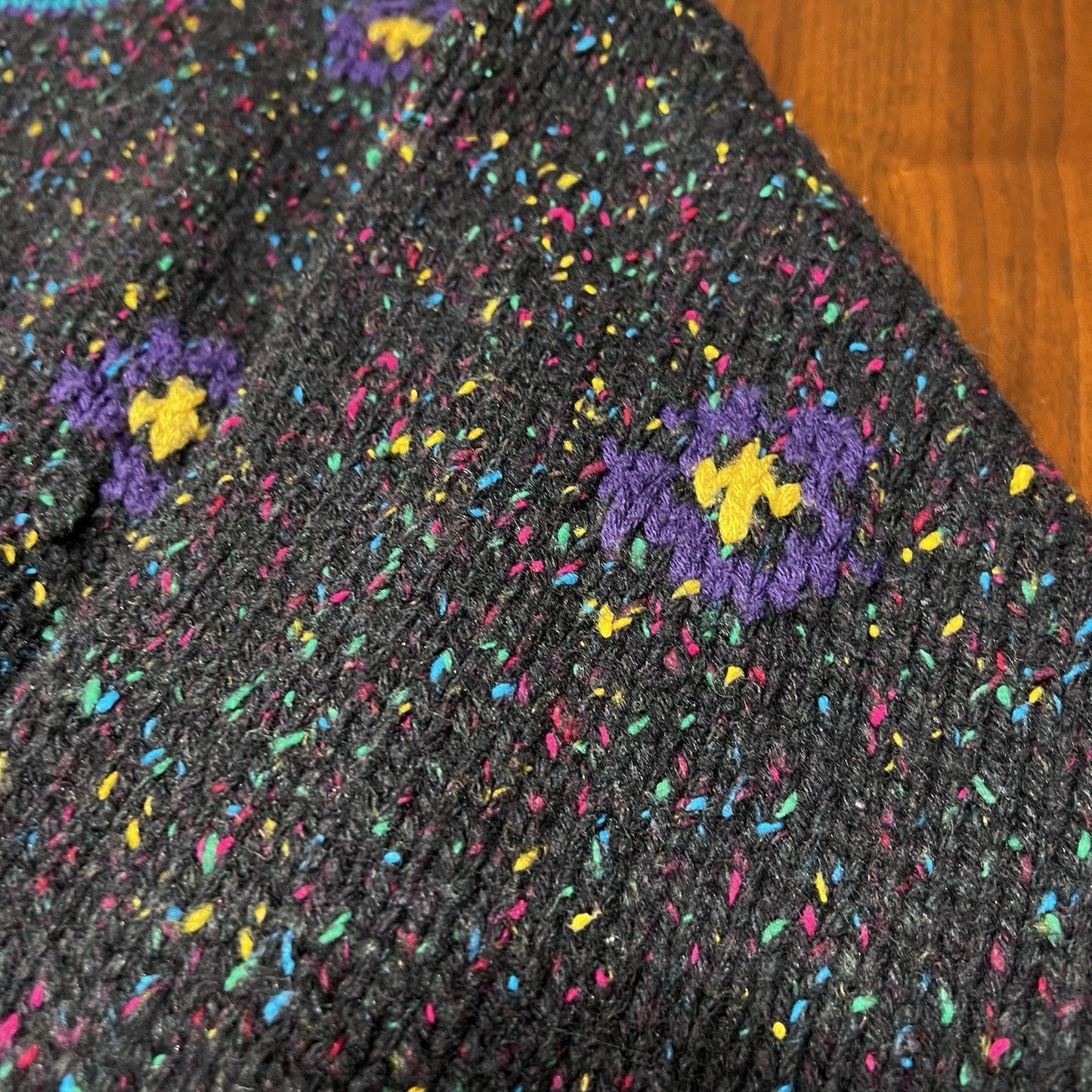 Forenza Fair Isle Wool Blend Chunky Knit Sweater Folk Nordic Retro Maximalist