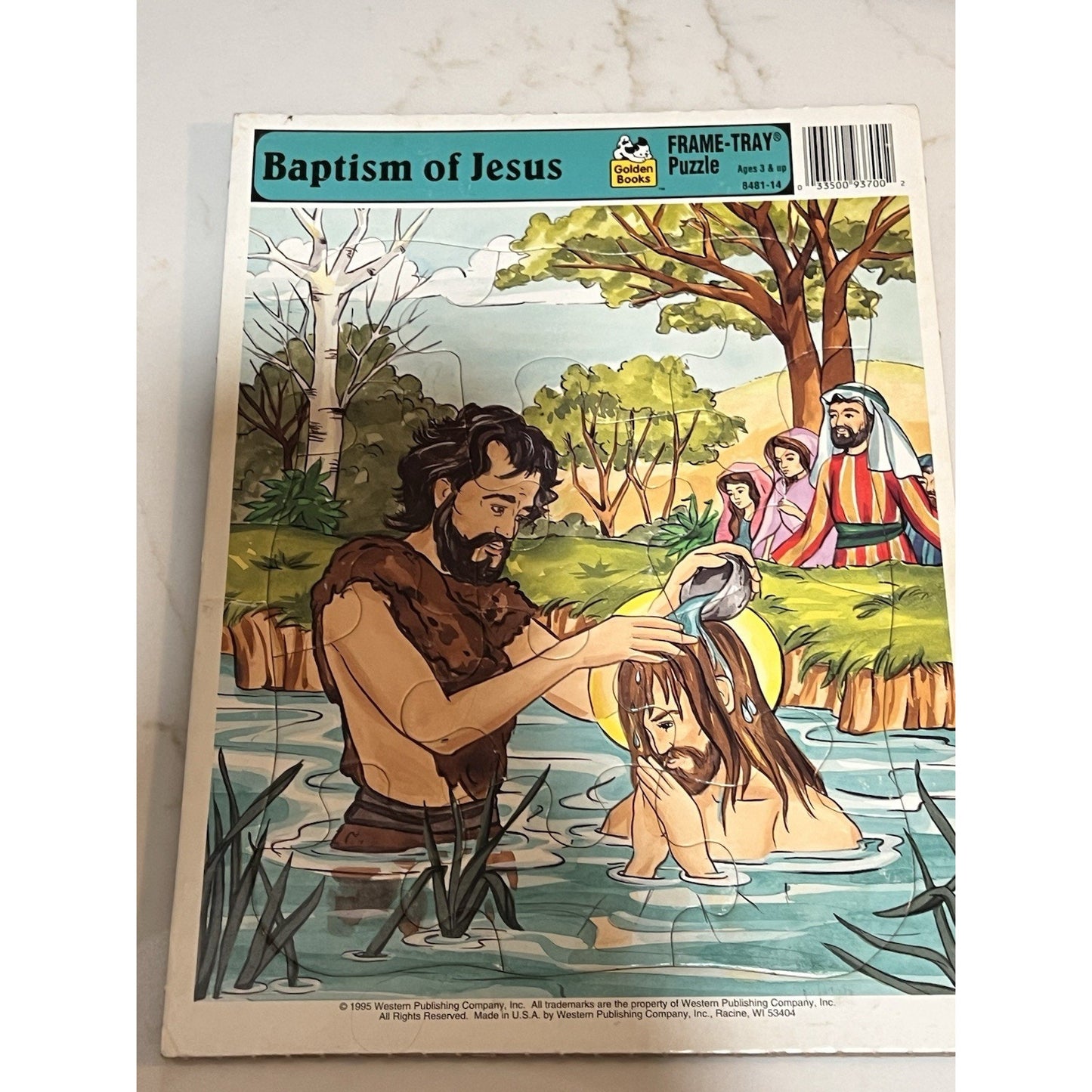 Lot Of 3 1995 Golden Books Frame Tray Puzzles Religious Christian Bible Storie