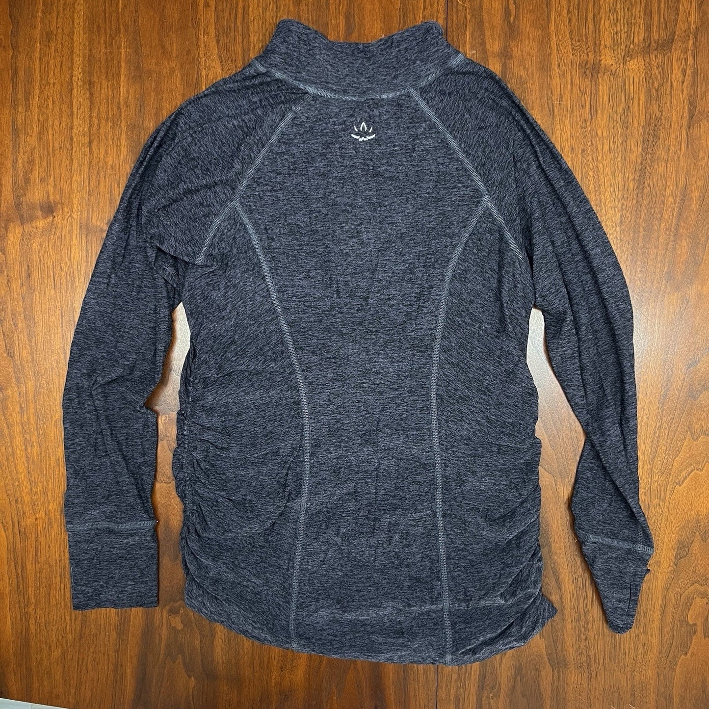 Beyond The Bump (M) 1/4 Zip Long Sleeve Top Grey Beyond Yoga Maternity Pregnancy