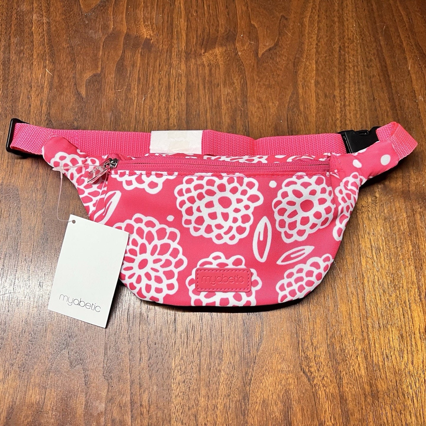 NWT Myabetic Jensen Fanny Pack Diabetes Crossbody Waist Belt Bag Pink Floral