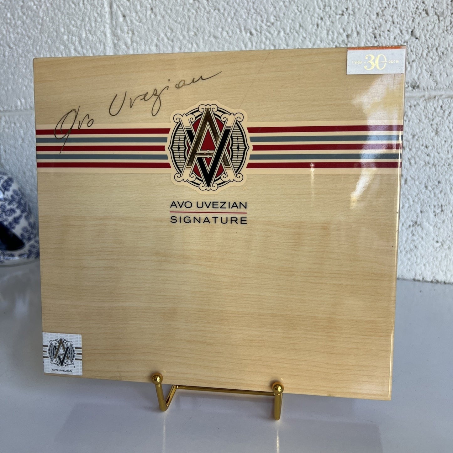 Avo Uvezian 30th Anniversary Signature Dominican Republic Wood Cigar Box