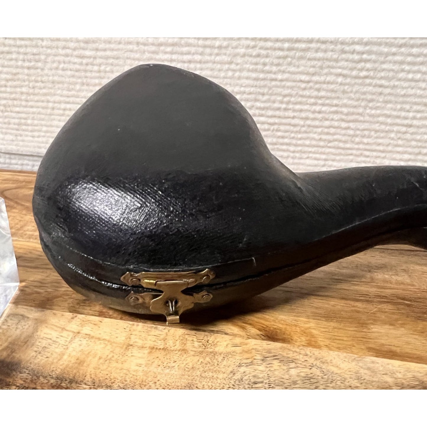 VTG Lattice-Carved Meerschaum Flared Dublin Bent Stem Pipe Real Silver Band Case