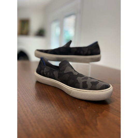 Rothy’s Grey Camo Original Slip-on Sneakers Men’s Size 10