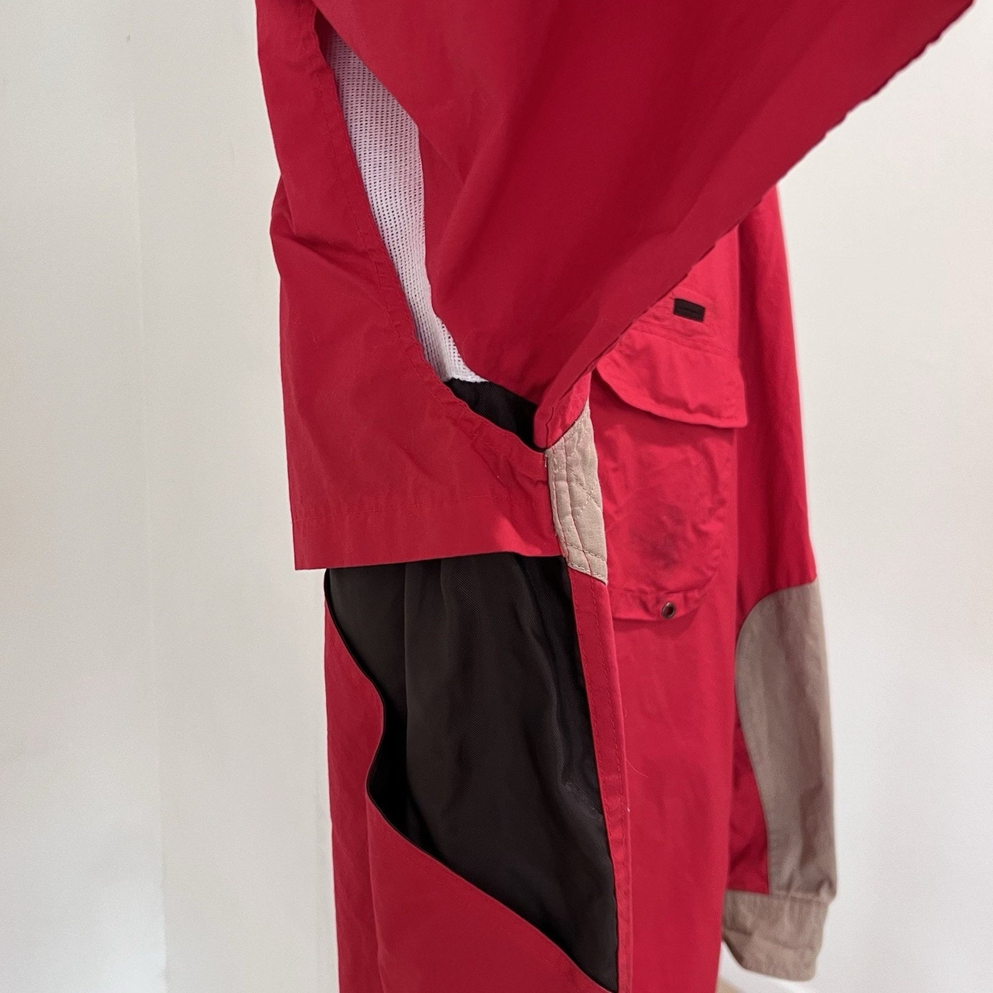 Vtg Lewis Creek 2XL Long Sleeve Shooting Shirt Red Quilted Padded Hunting Field