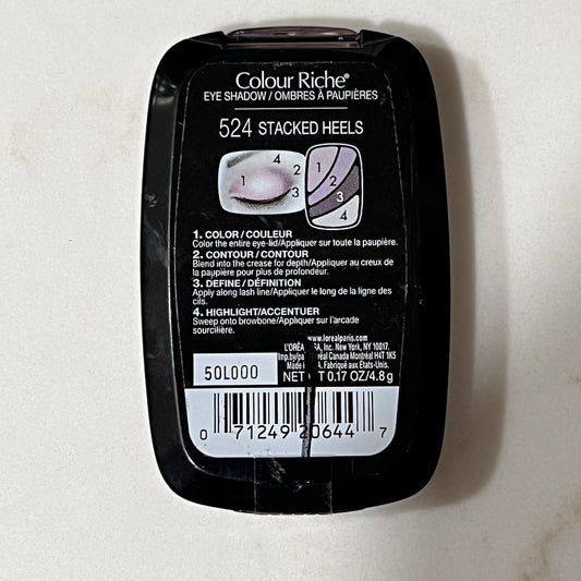 Loreal Colour Riche Dual Effects Eyeshadow 524 STACKED HEELS Purple Pink Retro