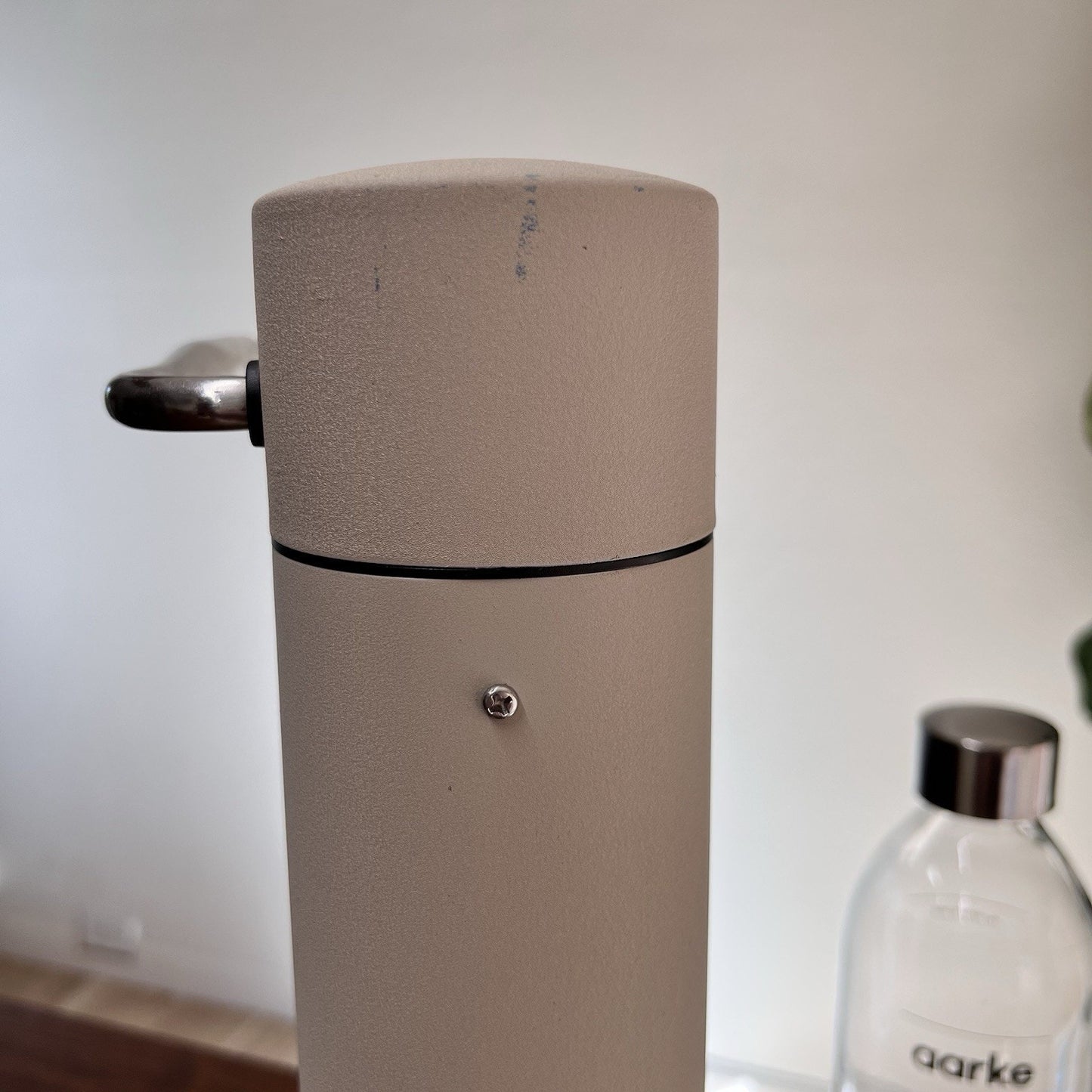 Aarke Carbonator 3 Sparkling Water Maker Sand Matte Bottle Cordless Minimalist
