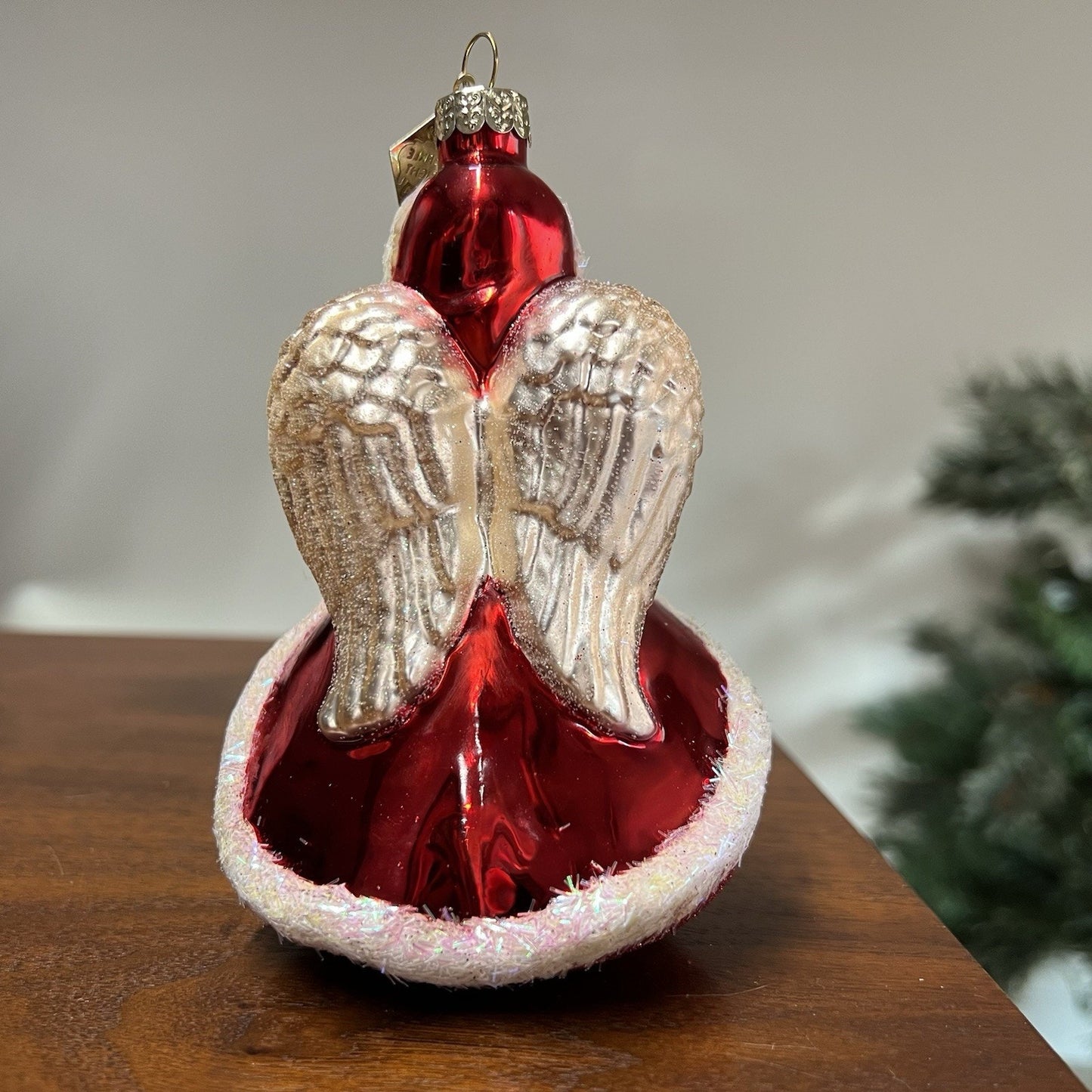 2025 Radko SPARKLE BRIGHT Angel 5.5" Blown Glass Christmas Ornament Hand Painted