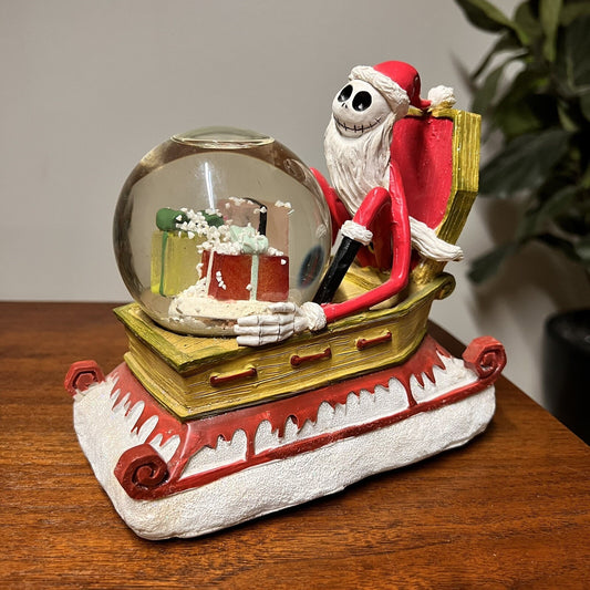 Vtg 1993 Jack Skellington Nightmare Before Christmas Musical Light Up Snow Globe