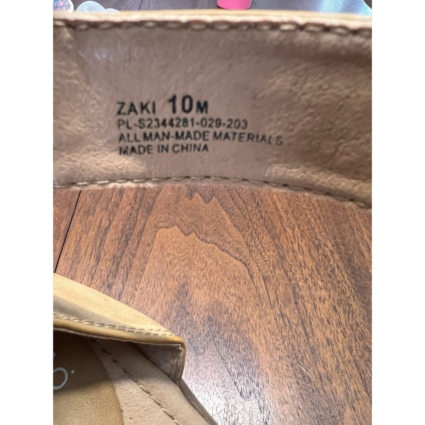 Frye and Co. Zaki Tan Faux Leather Heeled Sandals Zipper Heel Women’s Size 10M