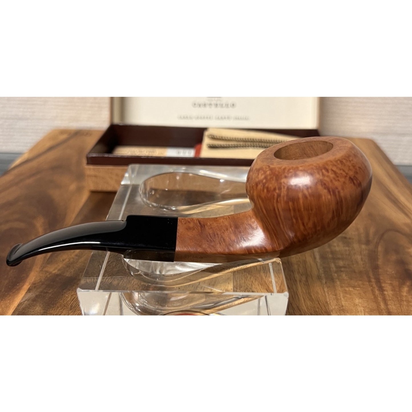Vintage Castello Author Shape 11 Italian Pipe w/ Box Paperwork KKK Briar Rating