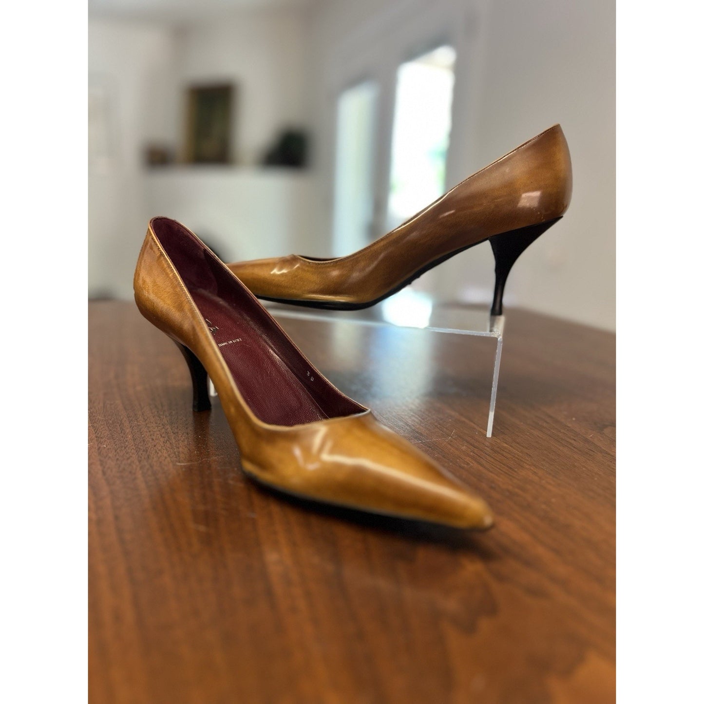 Vintage Prada Pointed-toe Brown Leather Pumps Women’s Size 38 / 7.5