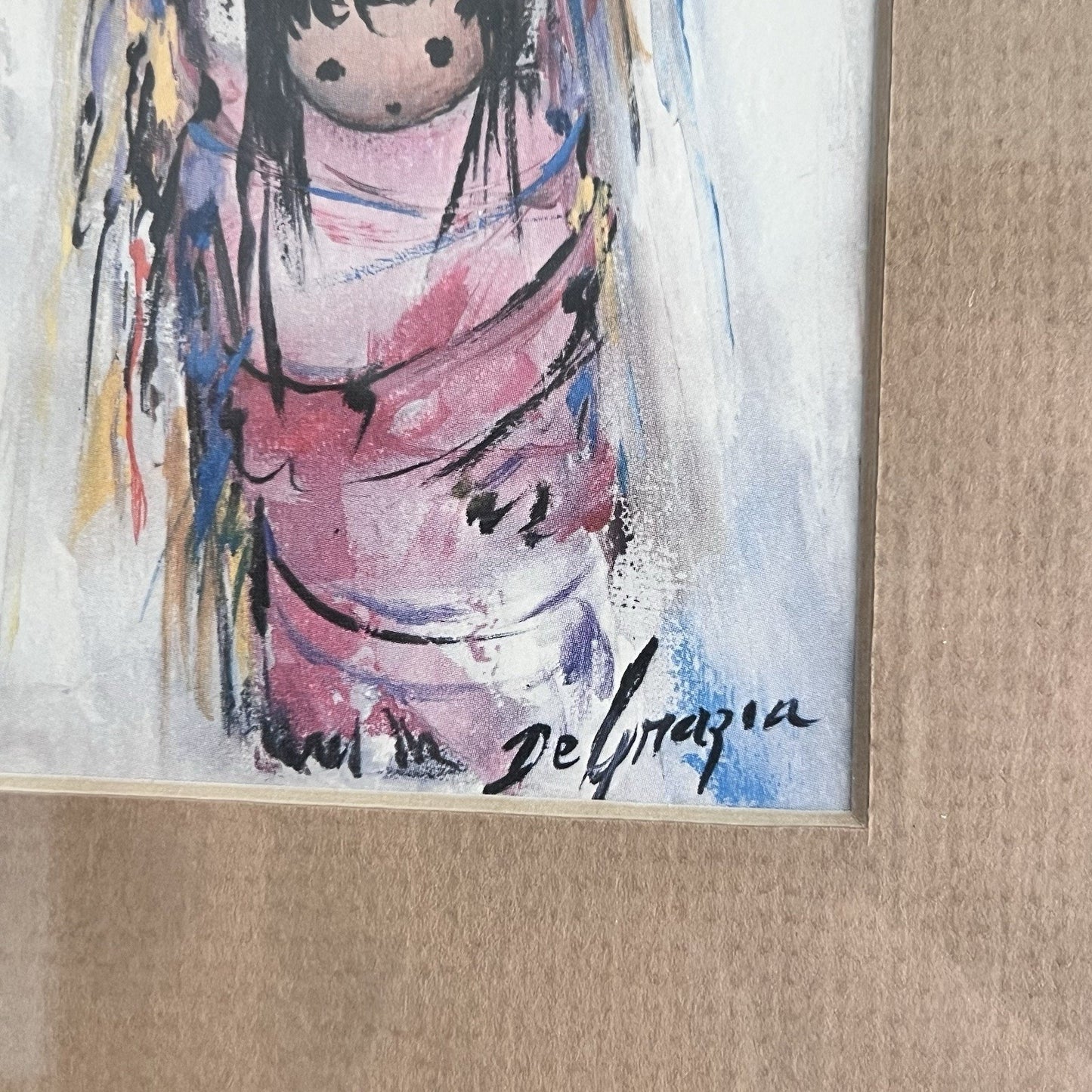 Ted DeGrazia "Pink Papoose” Signed