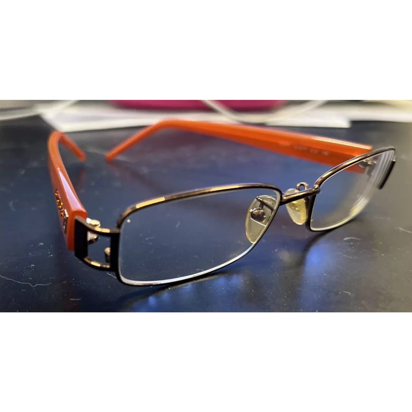 FENDI F941R 212 Italy Brown/Orange Designer Eyeglasses Frame 50-17-135