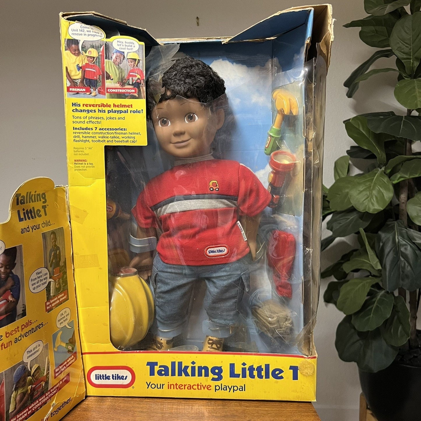 NIB Little Tikes Talking T Interactive Playpal Black Brown Boy Doll Playmates