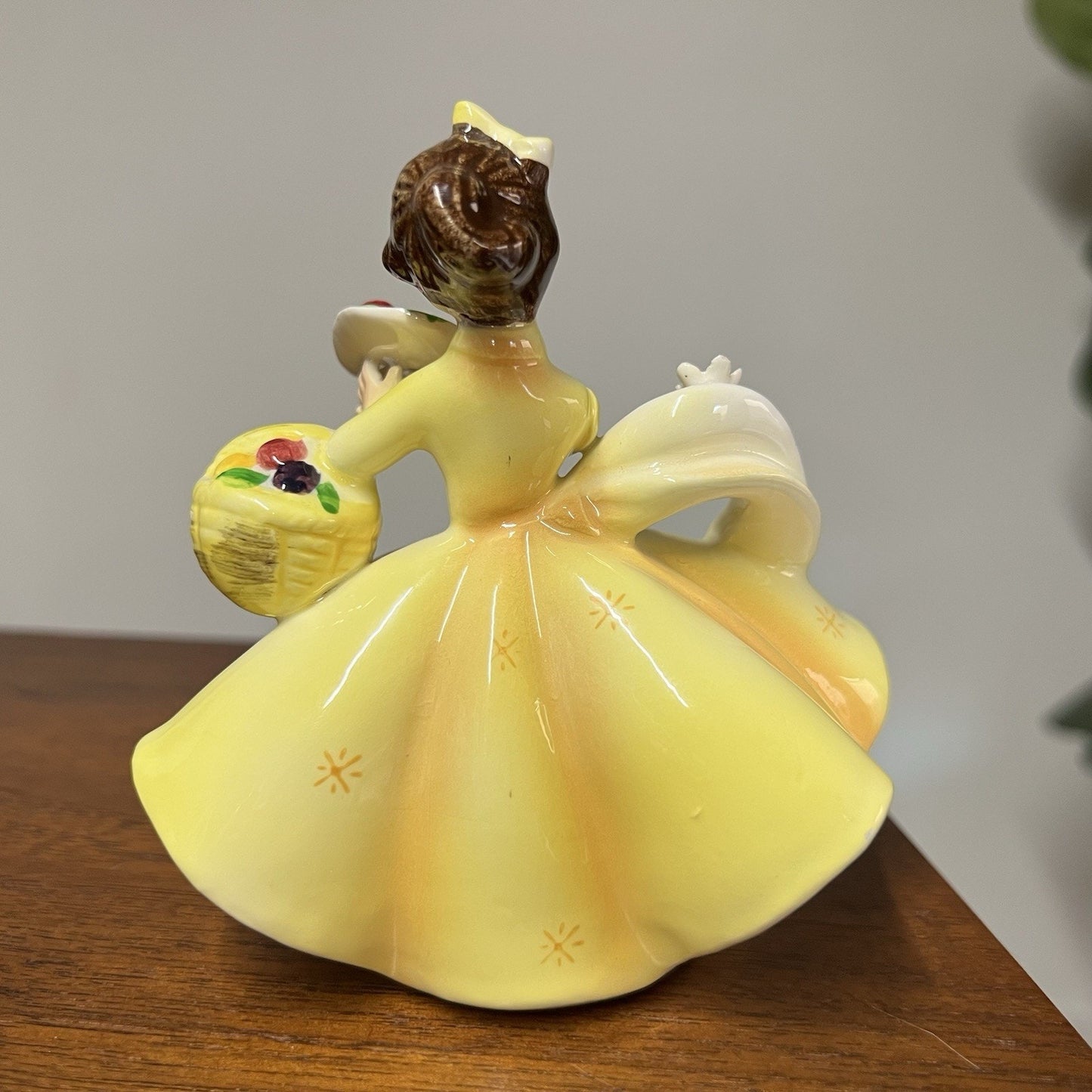 1960s Lefton November Girl Big Bow Series Month Of The Year Figurine Japan MCM