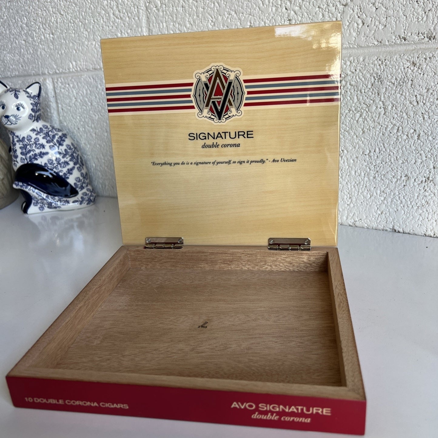 Avo Uvezian 30th Anniversary Signature Dominican Republic Wood Cigar Box