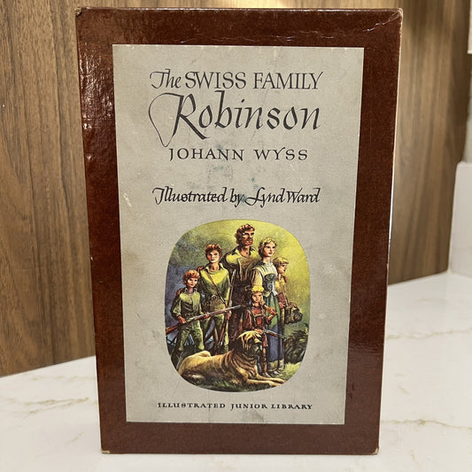 1949 Swiss Family Robinson by Johann Wyss Illustrated Boxed Slipcase Vintage
