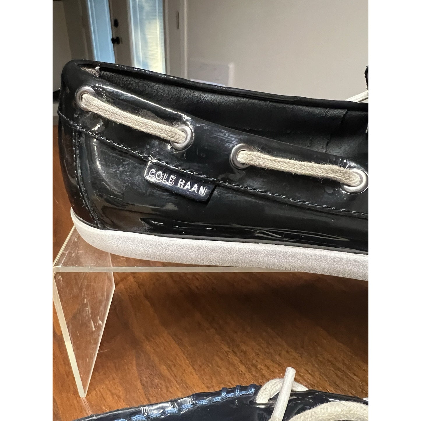 Cole Haan 1928 Women’s Patent Navy Slip On Boat Shoes Size 7B