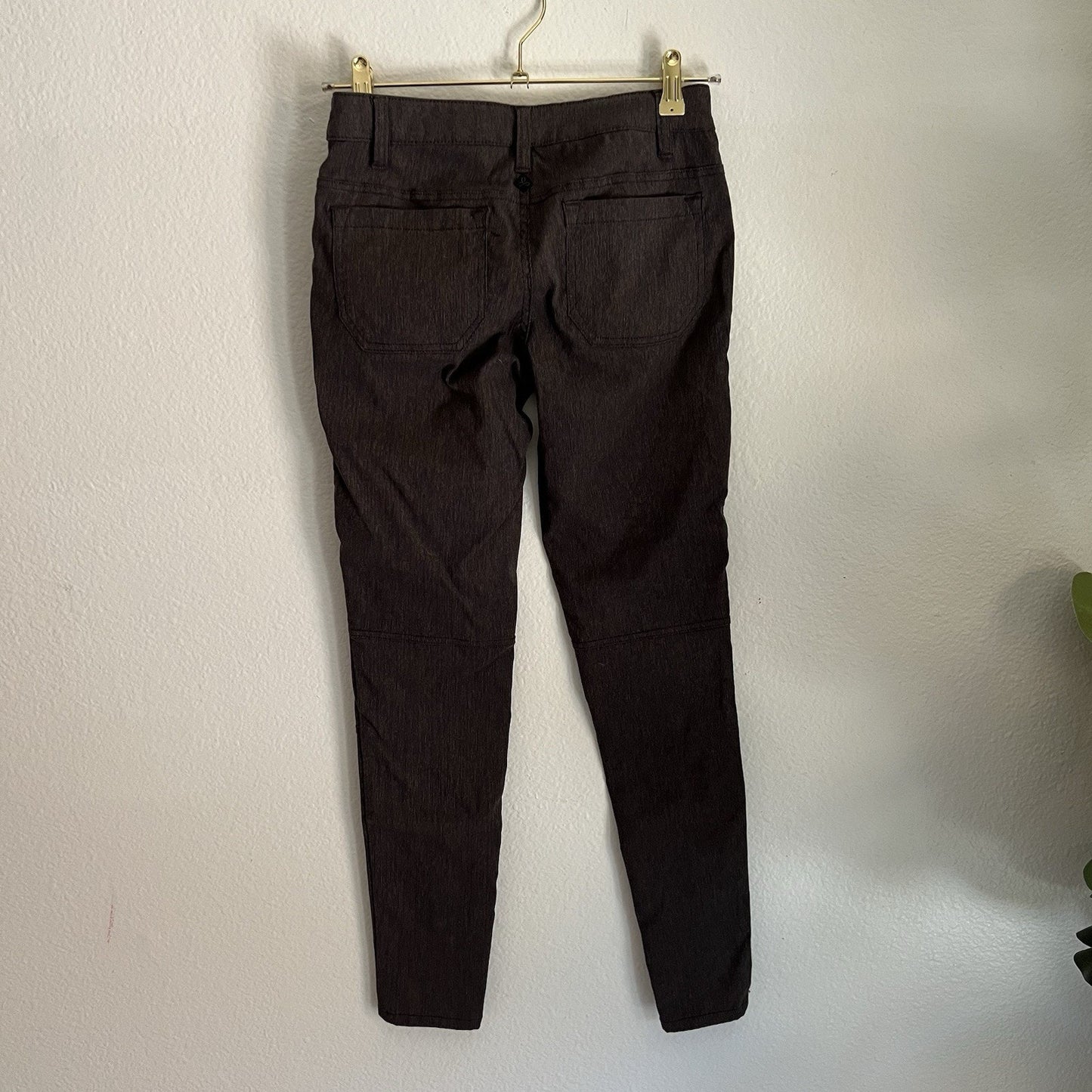 prAna Tashia 0/28 Brown Gorpcore Casual Outdoor Stretch Skinny Pants Mid-Rise